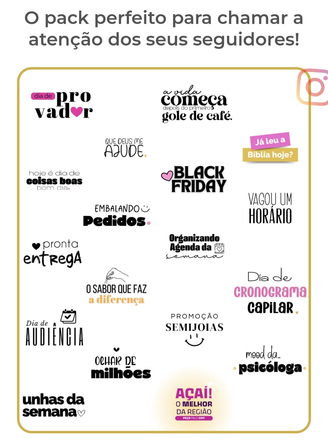 Amostra de figurinhas do pack 2